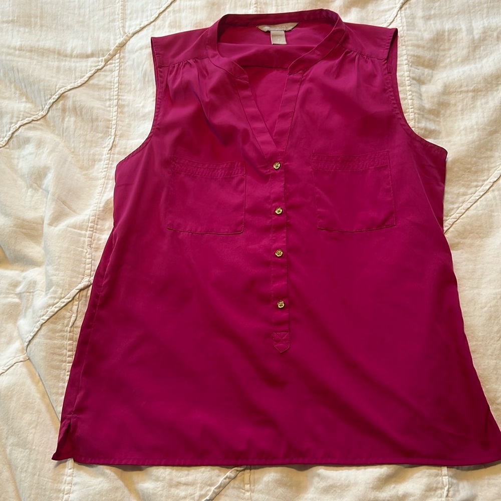 Banana Republic Women’s Sleeveless Blouse Pink size S polyester Work Casual